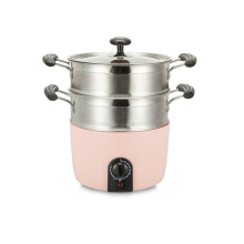 Amazon Supplier 220V 1500W Pink Mini Cooking Stainless Steel Electric Food Steamer